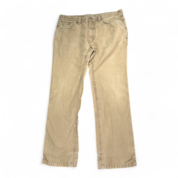 Eddie Bauer Pants Mens 38x31 Brown Tan Canvas Heavyweight Cotton Gorpcore - Picture 1 of 11